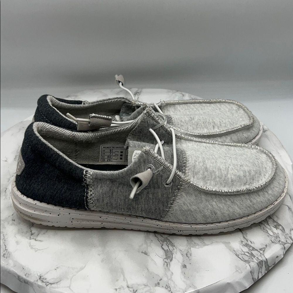 HEY DUDE Wendy Tri Varsity Grey Shoes - Picture 2 of 8